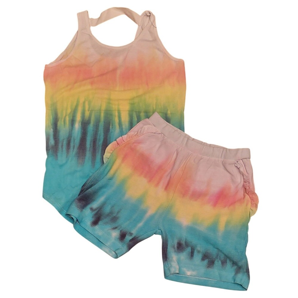 Chaser Girls Sz 14 2 Pc Set Scoop Bottom Tank Top Elastic Waist Shorts New